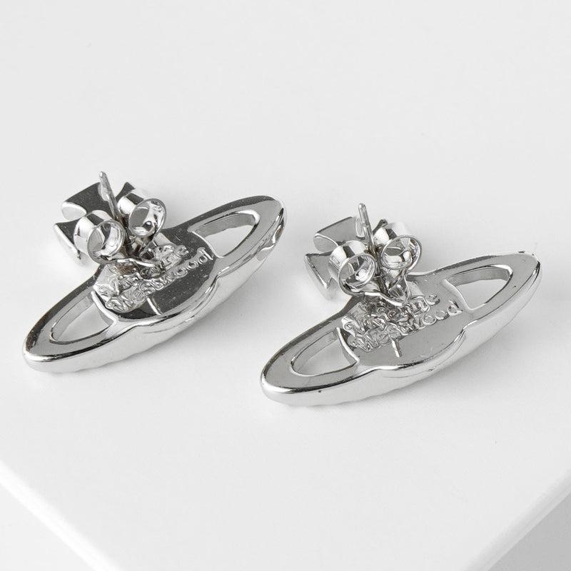 ヴィヴィアン ウエストウッド オーブ ラインストーン シルバー ピアス 箱付き - NEWSED