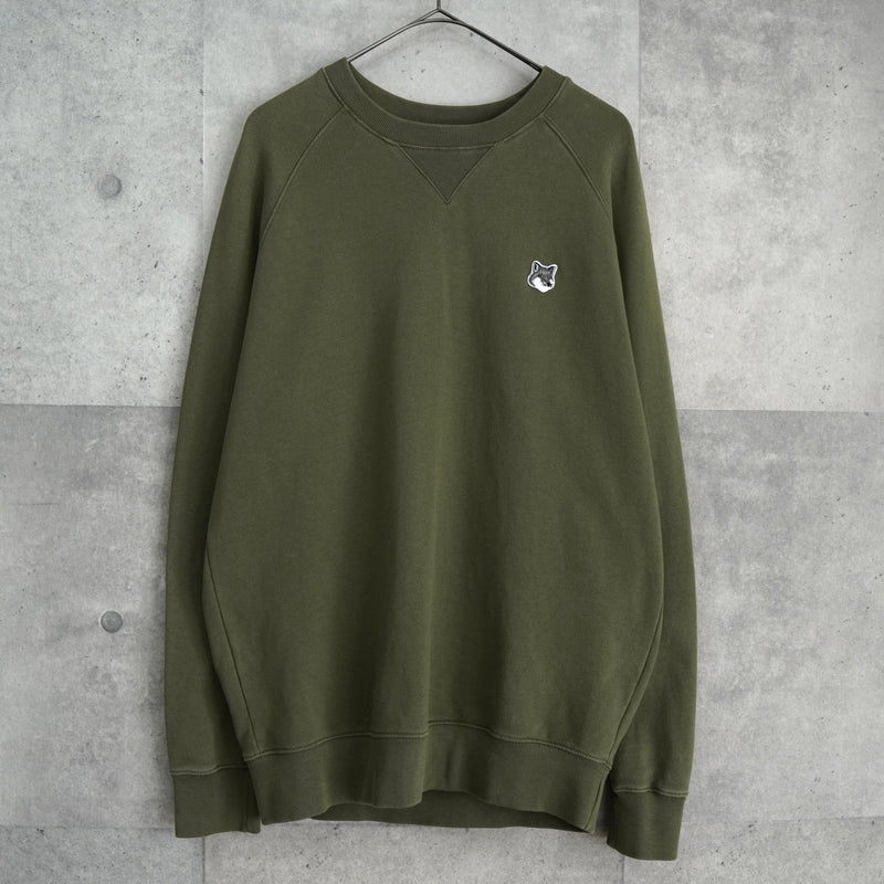 メゾン キツネ フォックスヘッド スウェット カーキ - NEWSED