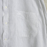 バレンティノ ガラヴァーニ ヴィンテージ ストライプ柄 ロゴ 刺繍 長袖シャツ グレー - NEWSED