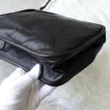 ロエベ アナグラム レザー ショルダーバッグ ポシェット ブラック - NEWSED