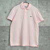 Lacoste 徽标短袖 Polo 衫（淡粉色）