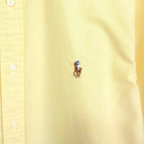 ポロ ラルフローレン ロゴ 刺繍 長袖シャツ イエロー - NEWSED
