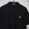 Fred Perry logo embroidered short sleeve polo shirt in black, unused with tags