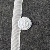 メゾン キツネ シングル テーラードジャケット ブレザー グレー/ホワイト - NEWSED