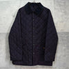 バブアー コーデュロイ襟 ロゴ キルティングジャケット ブラック