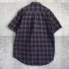 バーバリー ホースロゴ 刺繍 ノバチェック 半袖シャツ ネイビー