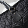 CHANEL Coco Mark Paris-New York Line 黑色绗缝尼龙/皮革托特包