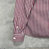 プラダ ギンガムチェック柄 長袖シャツ フォーマル メンズ レッド / ホワイト - NEWSED