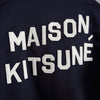 Maison Kitsune College Logo Back Logo Patch Stadium Jacket Navy/White