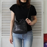 エムエムシックス メゾン マルジェラ レザー ジャパニーズバッグ ショルダーバッグ ブラック - NEWSED