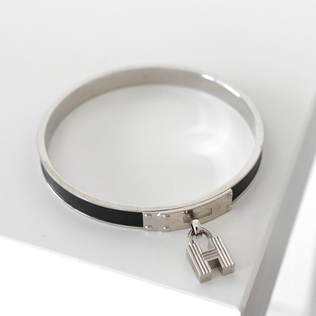 エルメス ケリー メタル バングル シルバー/ブラック