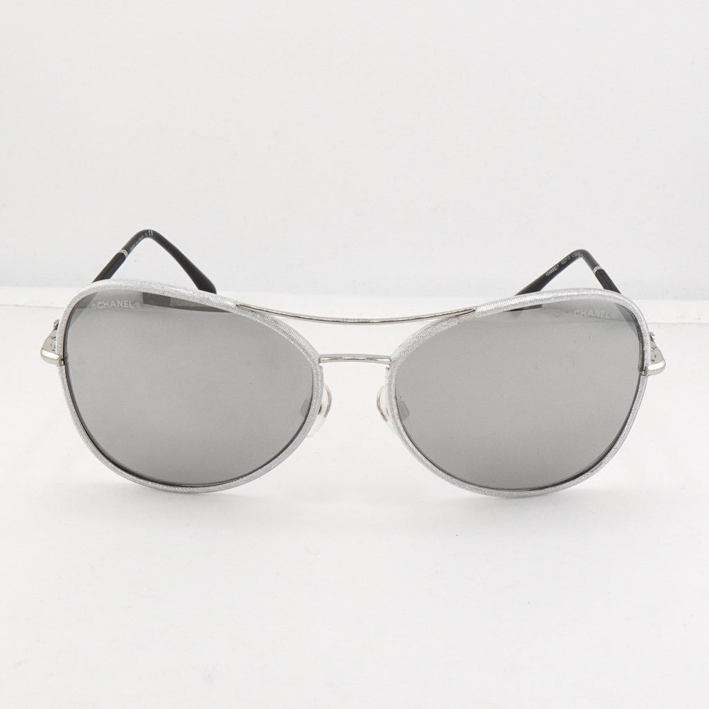 Chanel mirrored sunglasses in silver