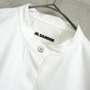 Jil Sander Mao Collar Long Sleeve Shirt in White