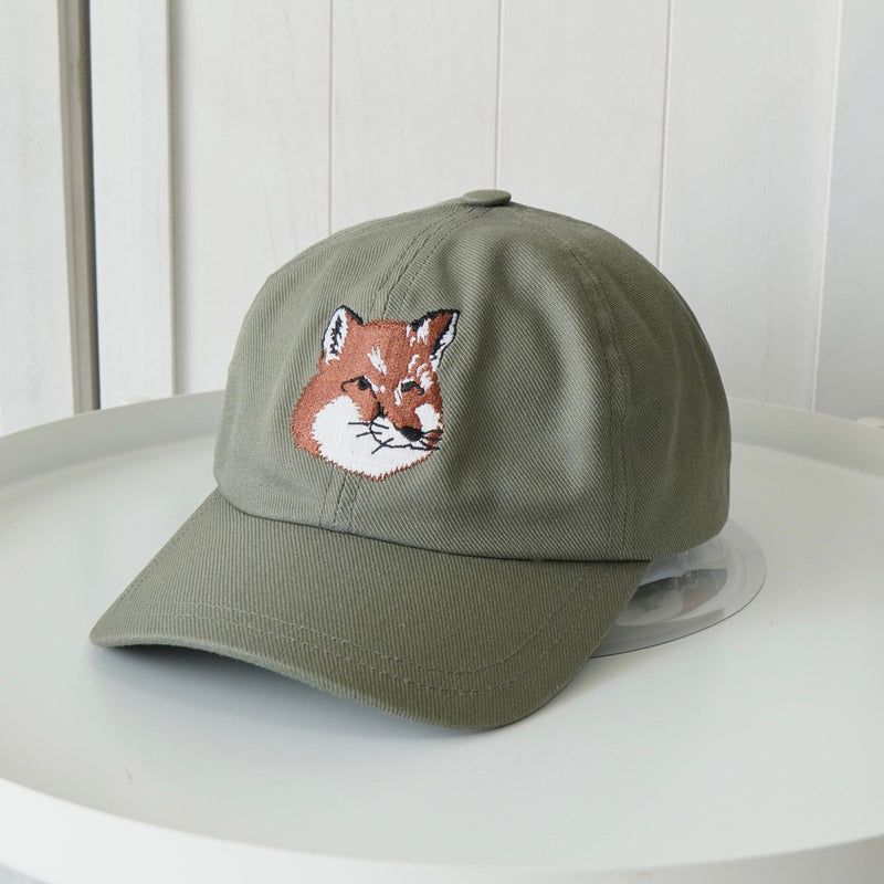 メゾン キツネ フォックスヘッド キャップ カーキ - NEWSED