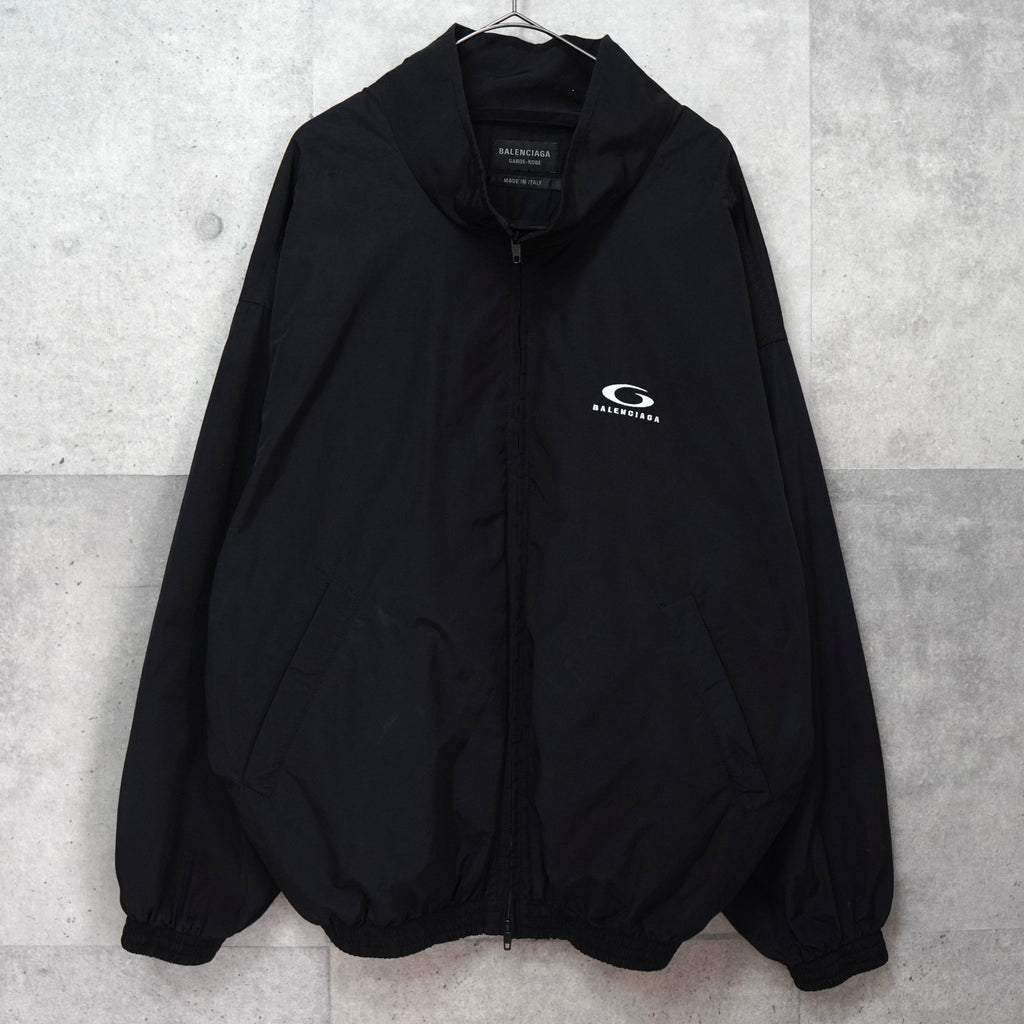 バレンシアガ ロゴ ナイロンブルゾン ブラック