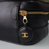 シャネル ココマーク ビコローレ レザー バニティバッグ ハンドバッグ ブラック