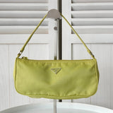 プラダ ポコノ テスート ナイロン ミニバッグ ハンドバッグ ポーチ ライムグリーン - NEWSED