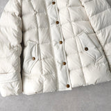 バーバリー ブルーレーベル ファー ダウンジャケット ダウンコート ファー取り外し可能 レディース ホワイト - NEWSED