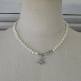 ヴィヴィアン ウエストウッド オーブ フェイクパール ピン ラインストーン ネックレス チョーカー シルバー - NEWSED