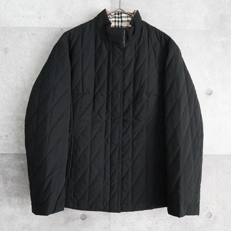 バーバリー リバーシブル ノバチェック ジップアップ 中綿ジャケット ブラック / ベージュ - NEWSED