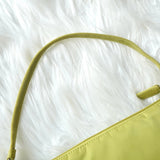 プラダ ポコノ テスート ナイロン ミニバッグ ハンドバッグ ポーチ ライムグリーン - NEWSED