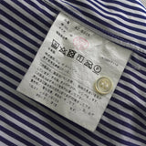 プレイ コムデギャルソン ハートロゴ ストライプ柄 長袖シャツ ブルー - NEWSED