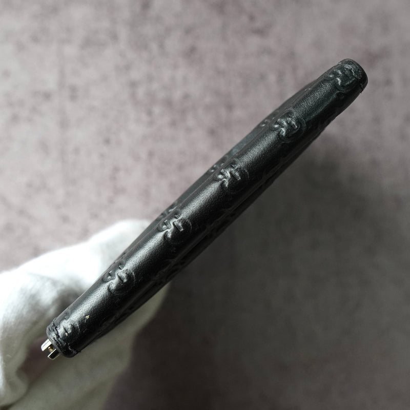 グッチ マイクログッチシマ マネークリップ付き 二つ折り カードケース - NEWSED