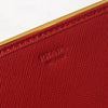 プラダ サフィアーノ レザー 二つ折り財布 長財布 レッド ゴールド