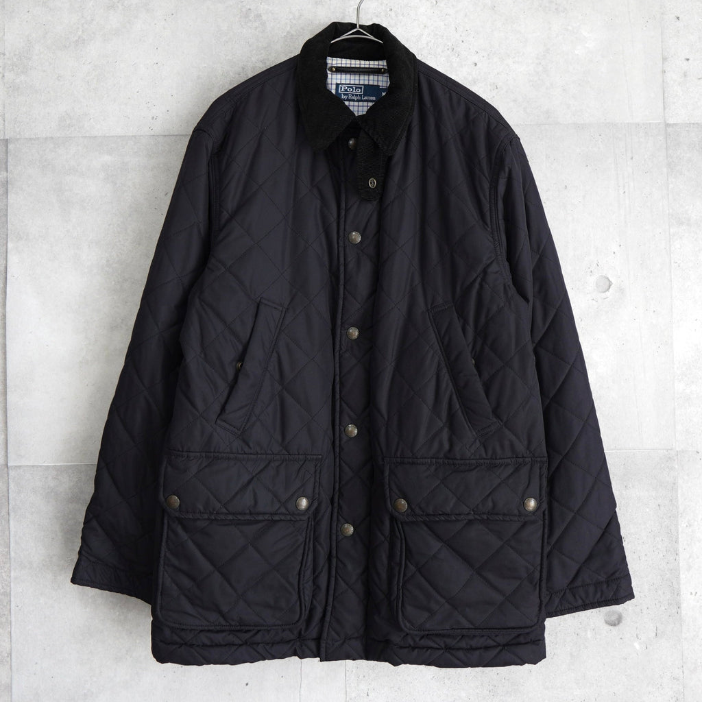 Polo by Ralph Lauren Corduroy Collar Quilted Jacket in Black