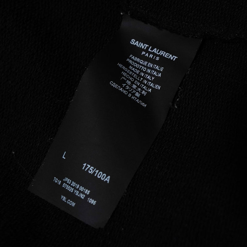 サンローラン パリ スター ロゴ パーカー ブラック - NEWSED