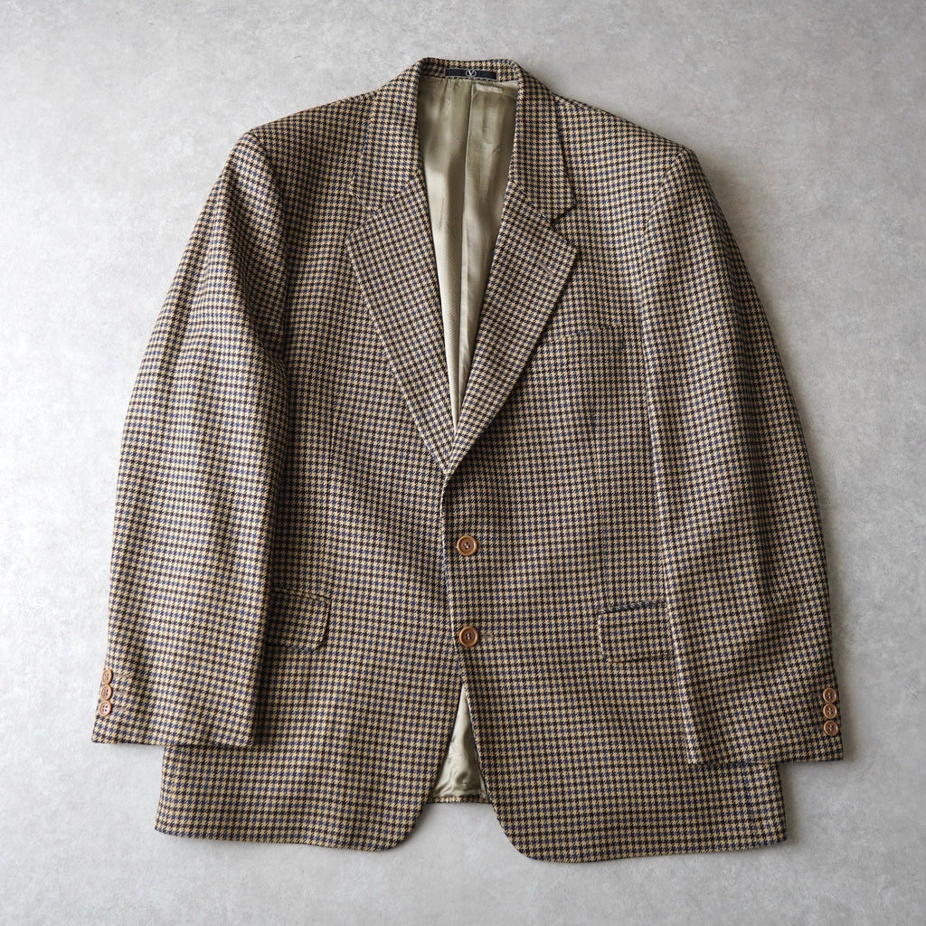 Valentino 米色单格纹定制夹克