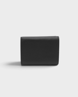 プラダ ロゴ サフィアーノ レザー 三つ折り財布 ブラック - NEWSED