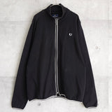 フレッドペリー スウェット生地 ジップアップ ジャケット ロゴ刺繍 ネイビー - NEWSED