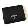 プラダ ナイロン 三つ折り財布 トライアングルロゴ ブラック