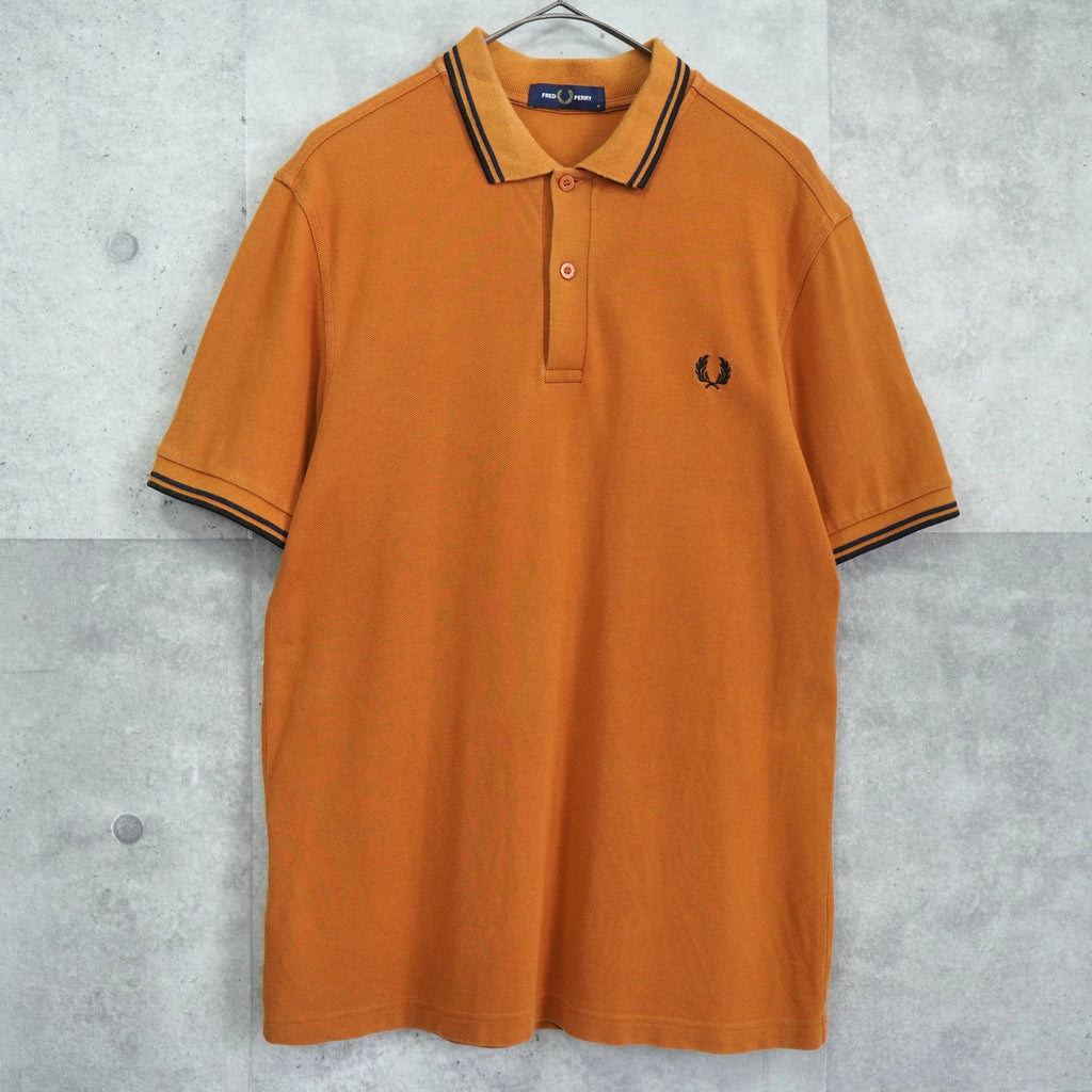 フレッドペリー ロゴ刺繍 半袖ポロシャツ オレンジブラウン | ブランド