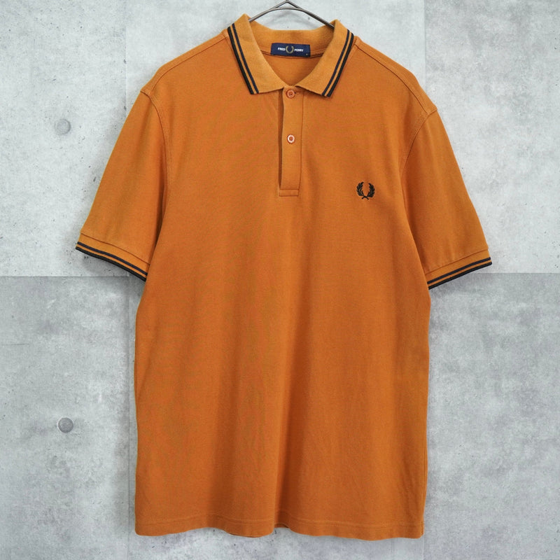 フレッドペリー ロゴ刺繍 半袖ポロシャツ オレンジブラウン | ブランド