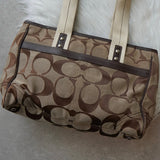 コーチ シグネチャー キャンバス トートバッグ ハンドバッグ ベージュ - NEWSED