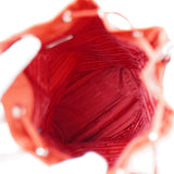 プラダ ポコノ テスート ナイロン レザー 巾着バッグ ミニ ハンドバッグ ポーチ レッド - NEWSED