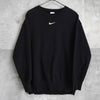 ナイキ ワンポイント センターロゴ スウェット ブラック