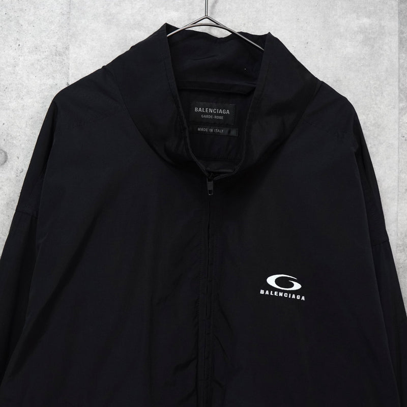 バレンシアガ ロゴ ナイロンブルゾン ブラック - NEWSED