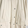 Burberry Vintage Corduroy Collar Overalls Half Coat Cotton Jacket Ivory