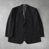 ジバンシィ ヴィンテージ ストライプ柄 シングル テーラードジャケット グレー - NEWSED