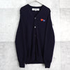 Play Comme des Garcons 爱心徽标开衫 海军蓝