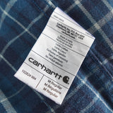 カーハート 長袖シャツ ネルシャツ チェック柄 ブルー - NEWSED