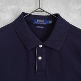 ポロ ラルフローレン カレッジロゴ 半袖 ポロシャツ ネイビー - NEWSED