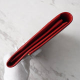 プラダ サフィアーノ レザー 二つ折り財布 長財布 レッド ゴールド - NEWSED