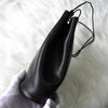 Jil Sander 徽标皮革抽绳包黑色