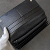 Prada Saffiano Leather Bi-fold Wallet Long Wallet Triangle Plate Black