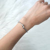 Celine Knot Silver Bangle Bracelet with Box