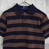 Fred Perry 海军蓝/棕色条纹短袖 Polo 衫